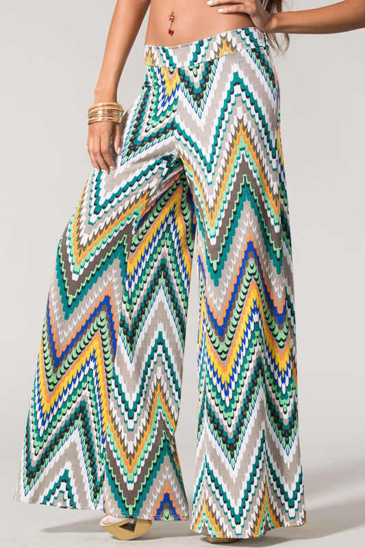 Chic Printed Bottoms-Green