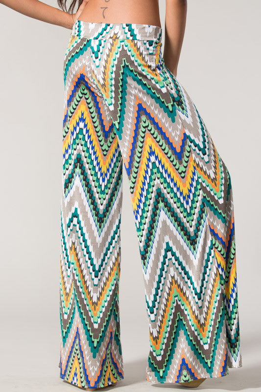 Chic Printed Bottoms-Green