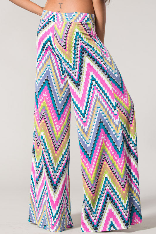 Chic Printed Bottoms-Pink