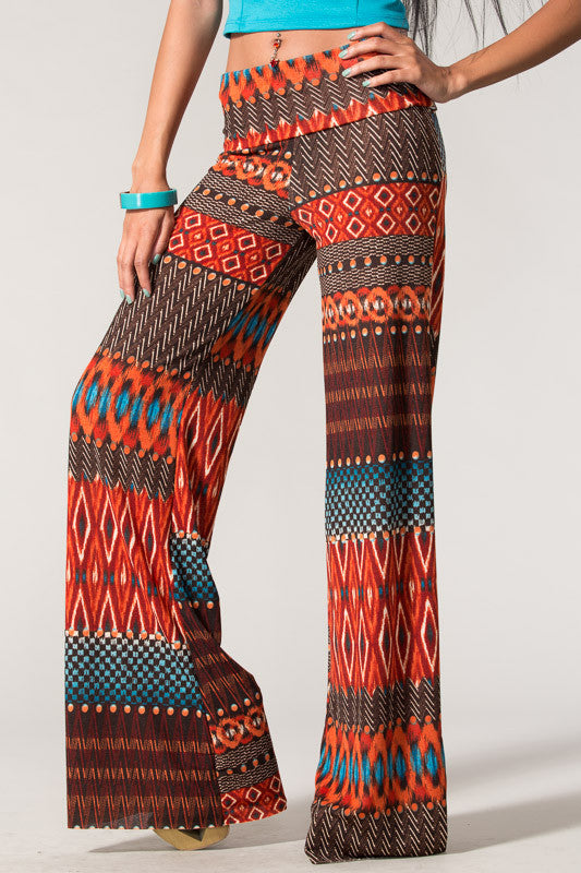 Hayden Valley Print Bottoms- Rust