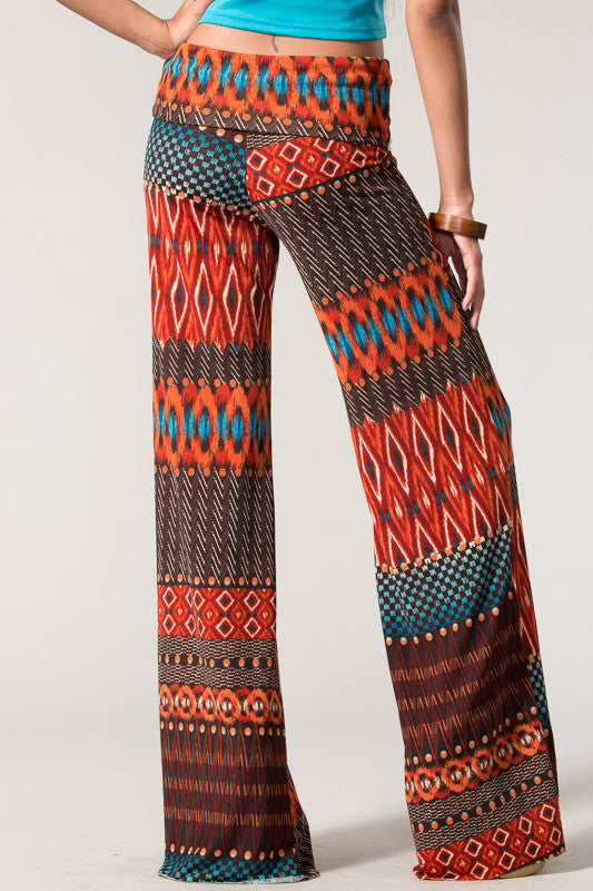 Hayden Valley Print Bottoms- Rust