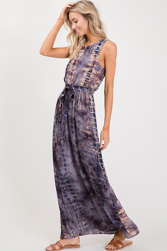 Summer Mode Tie dye Dress-Orchid