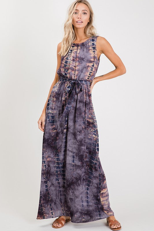 Summer Mode Tie dye Dress-Orchid