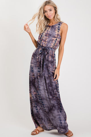 Summer Mode Tie dye Dress-Orchid