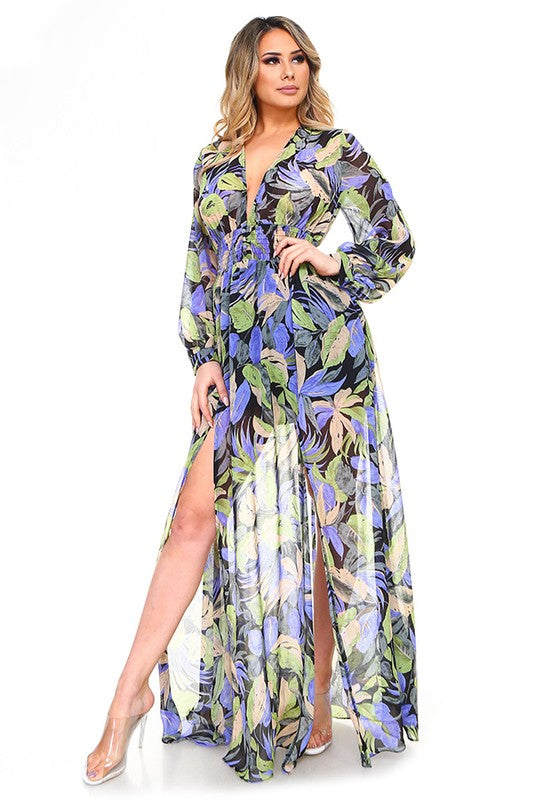 Island Sunset Maxi Dress