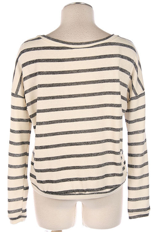 Love Striped Print Top