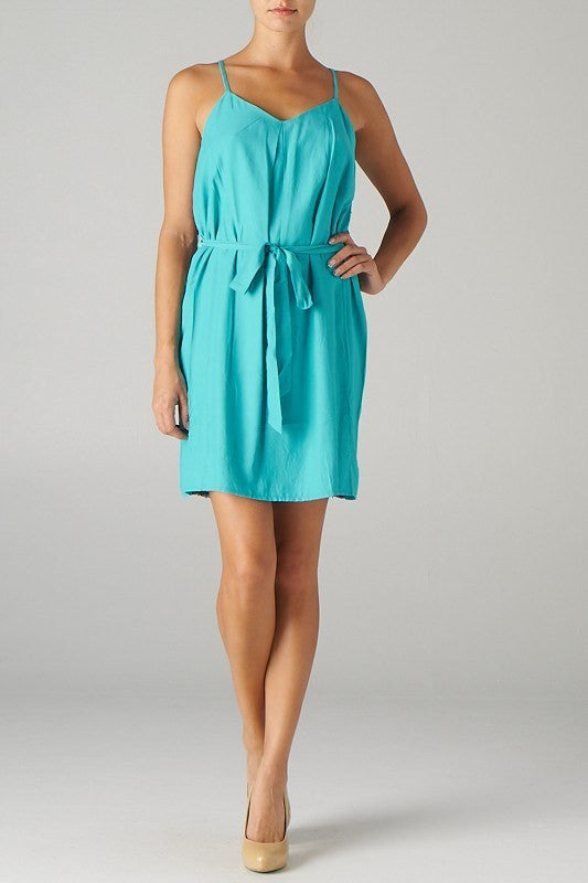 Golden Glimmer Dress Aqua
