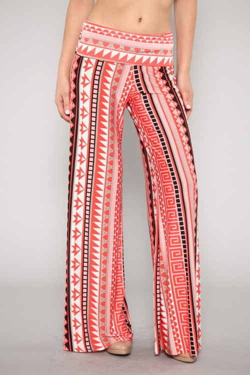 Forever Young Print Bottoms-Coral