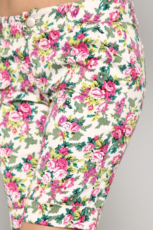 Floral Print Shorts
