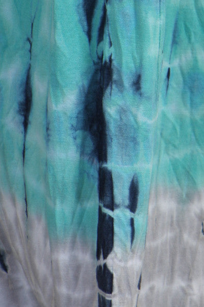 Cloudy Skies Print Bottoms-Aqua