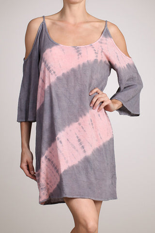 Color Whisper Open Shoulder Dress