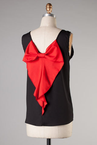 Flaunt Your Style Bow Top-Black