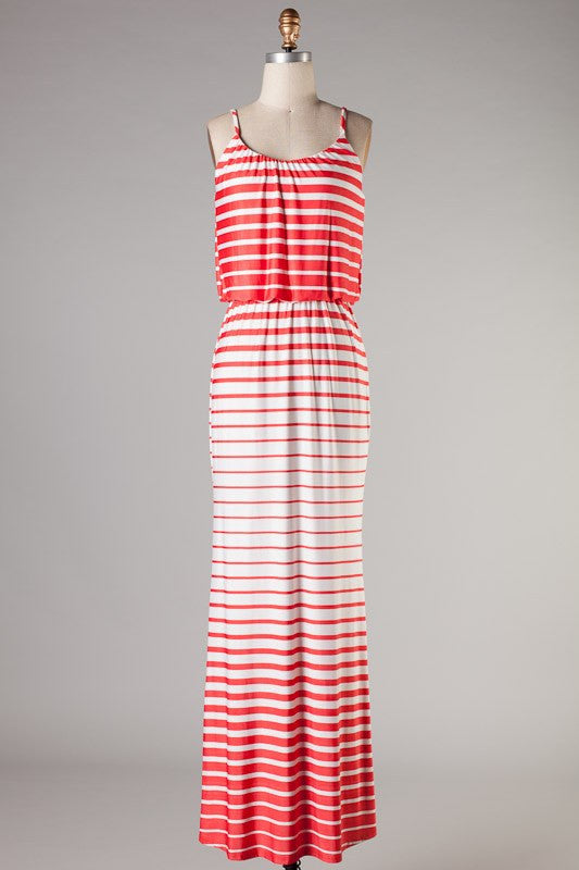 Something To Talk About Striped Dress-Red