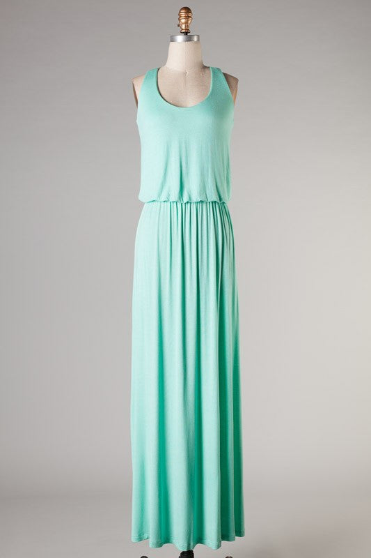 Keeping It Simple Maxi Dress-Mint