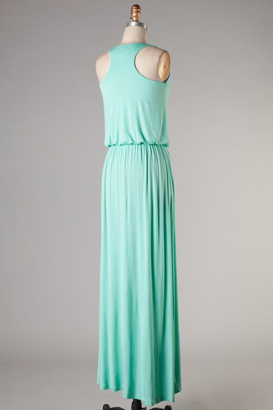 Keeping It Simple Maxi Dress-Mint