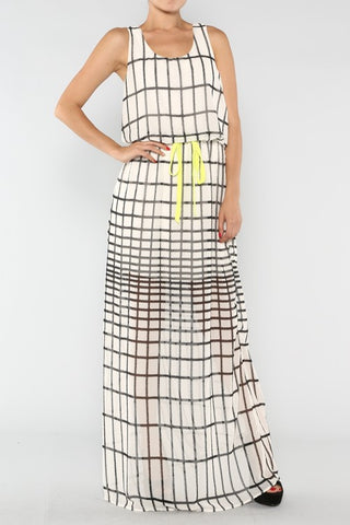 Graphing Lines Maxi Dress