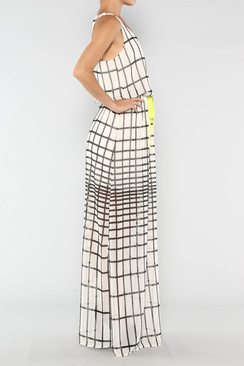 Graphing Lines Maxi Dress