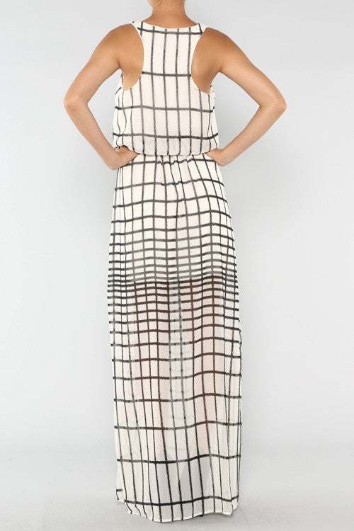 Graphing Lines Maxi Dress