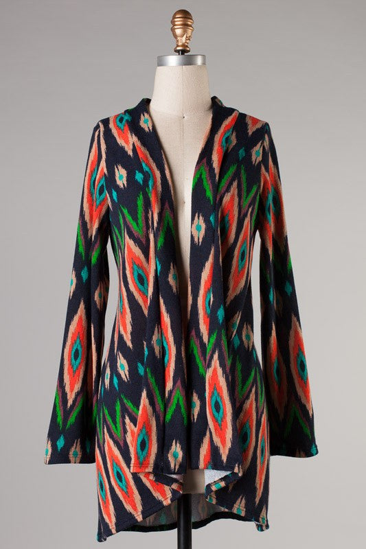 Midnight Reef Cardigan- Black