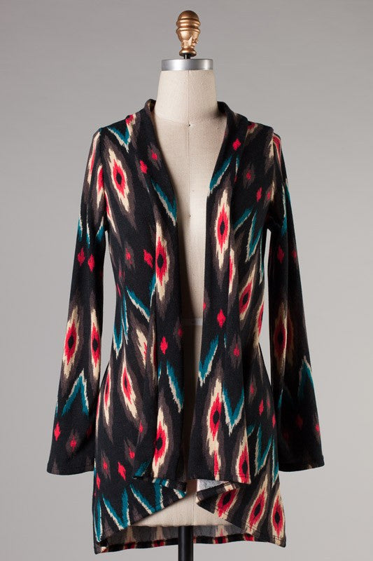 Midnight Reef Cardigan- Black