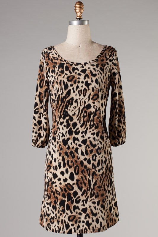 Animal Print Bow Dress