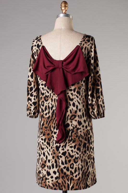 Animal Print Bow Dress