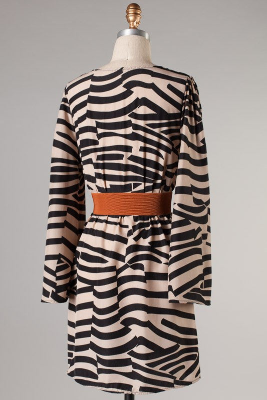 In Both Directions Belted Dress