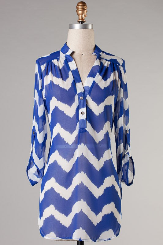 Shockwave Top in Blue