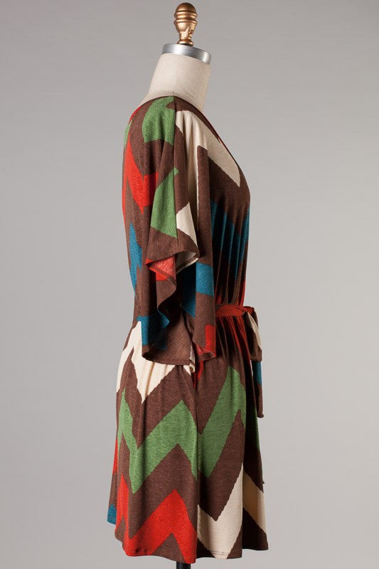 Chocolate Mousse Chevron Dress