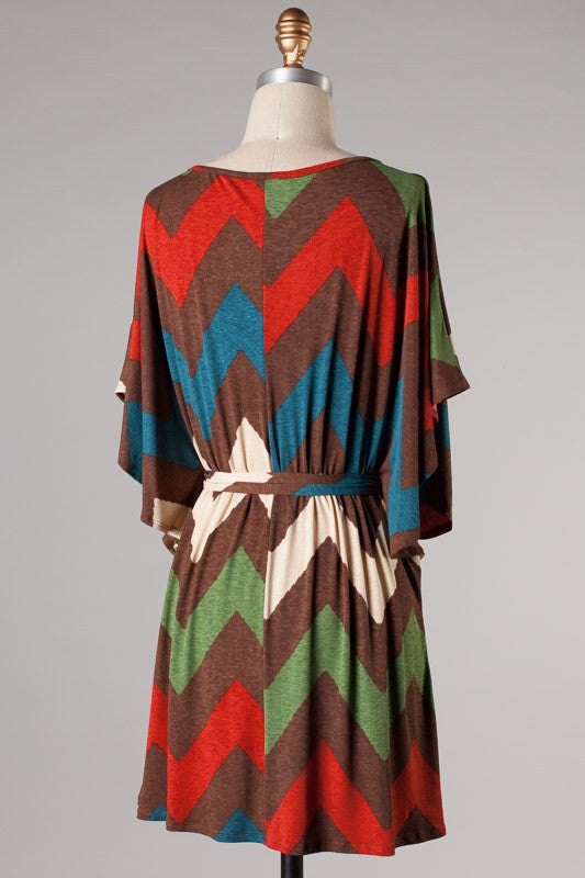 Chocolate Mousse Chevron Dress