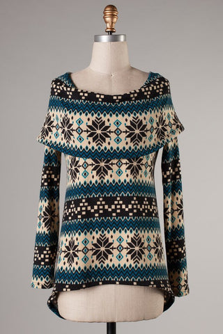 Pretty Winter Printed Top