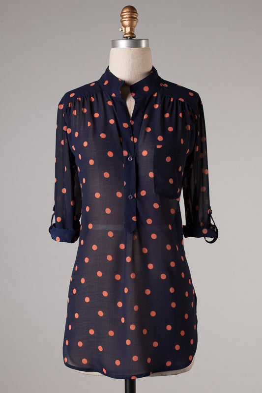 Lovely Dots Top-Purple