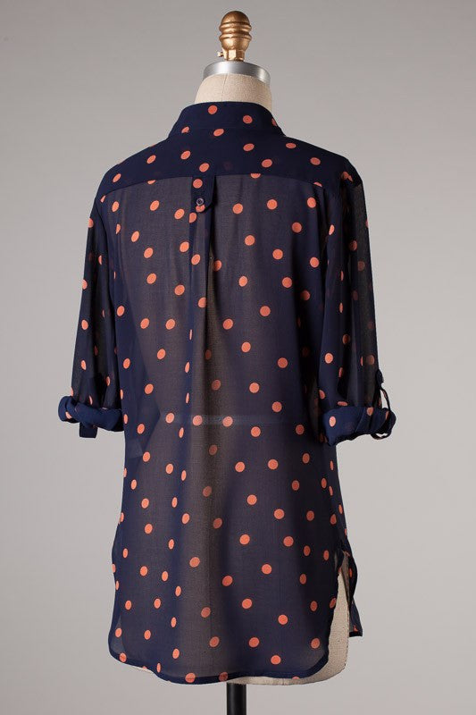 Lovely Dots Top-Purple