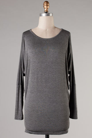 Caroline Essential Top-Grey