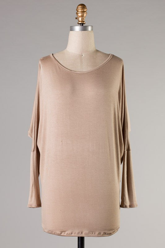 Caroline Essential Top-Taupe