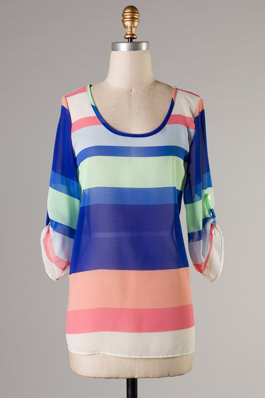 Spring Is Near Striped Top