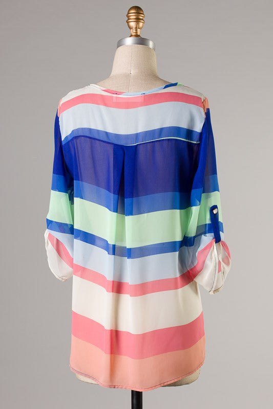 Spring Is Near Striped Top