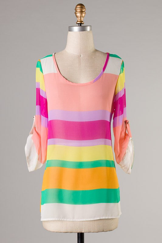 Spring Is Near Striped Top