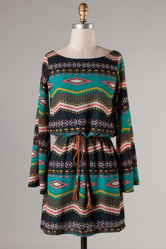 Mountain View Dress-Teal