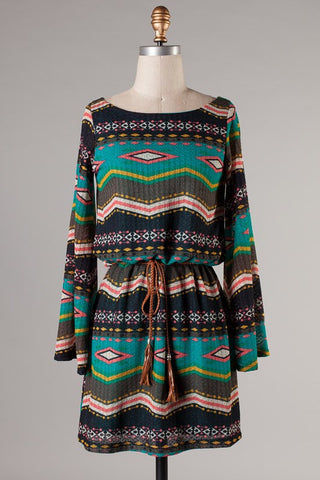 Mountain View Dress-Teal