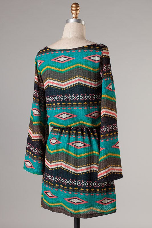 Mountain View Dress-Teal