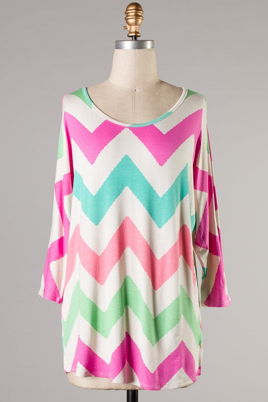 Living In Color Chevron Top