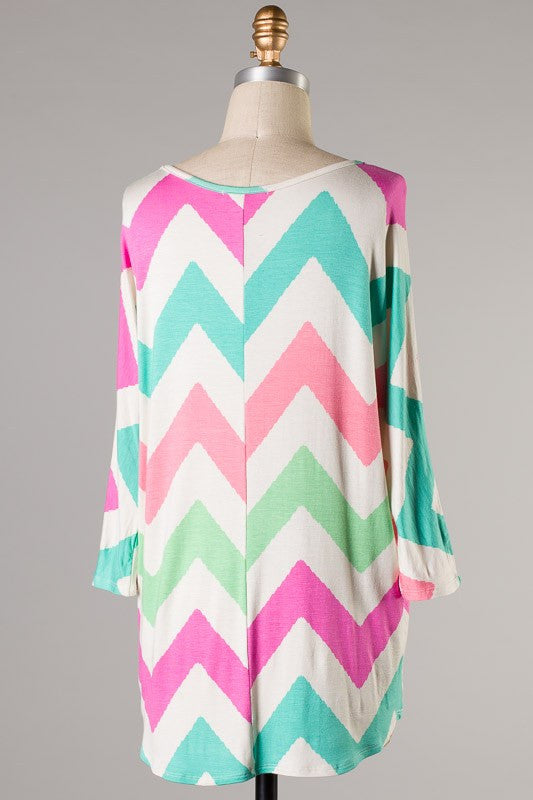 Living In Color Chevron Top