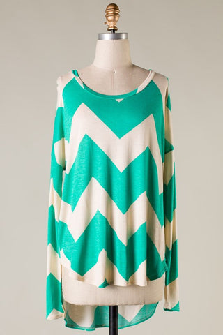 What May Come Chevron Top-Green