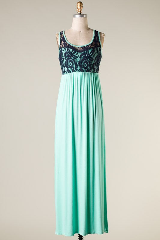 A Life Inspired Lace Dress- Ivory Navy