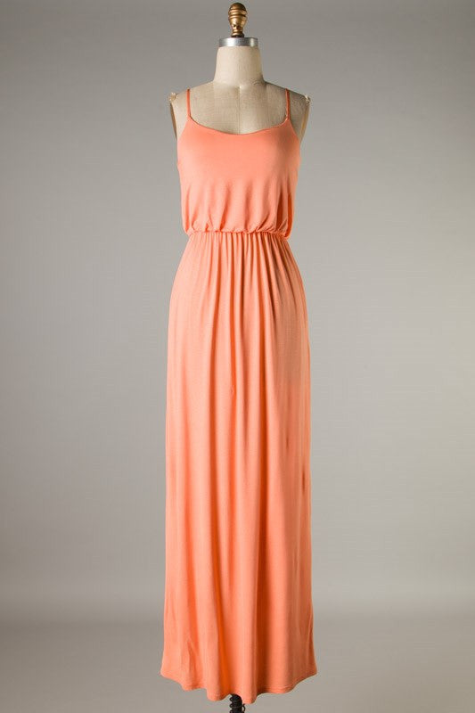 Calm Day Maxi Dress- Apricot
