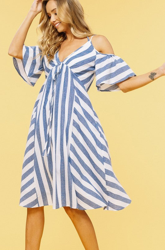 With Love Striped Midi Dress