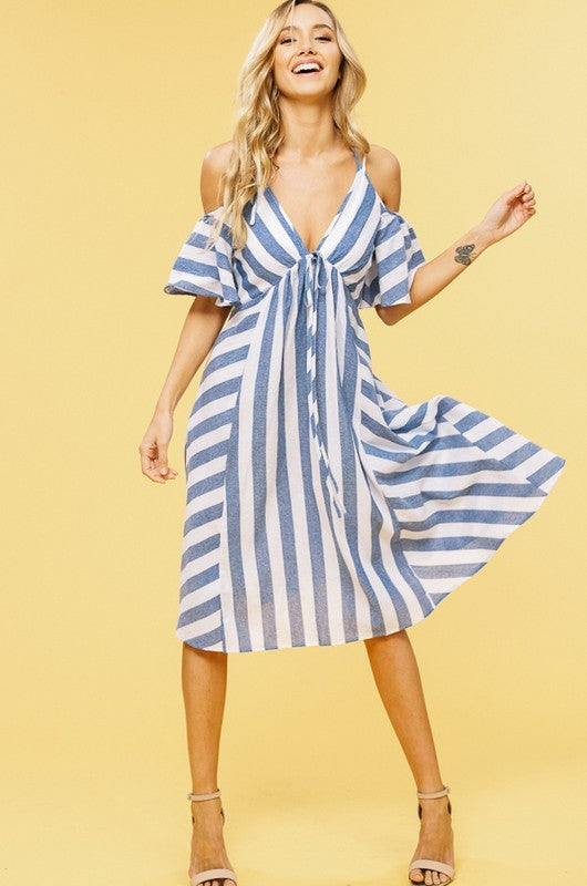 With Love Striped Midi Dress