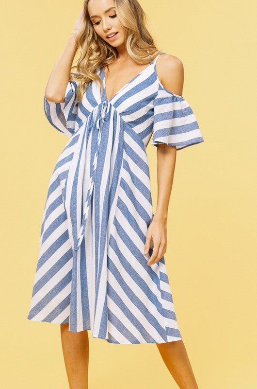With Love Striped Midi Dress