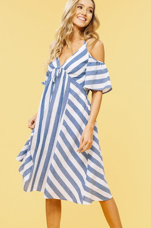 With Love Striped Midi Dress